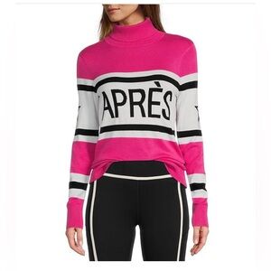 Apres Antonio Melani Hot Pink ski sweater small